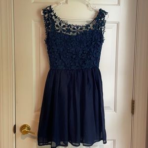 Flower knit top dress